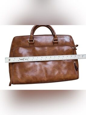 Worthington Brown Leather Laptop Bag
